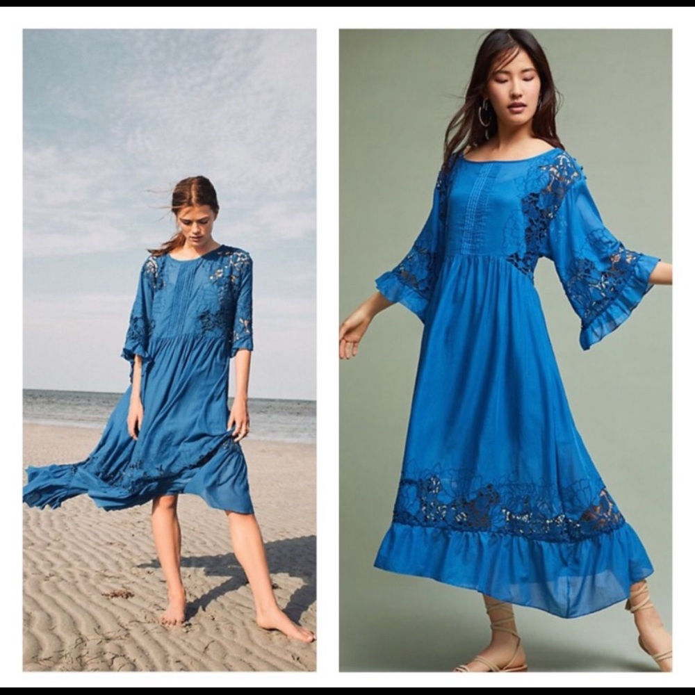 Anthropologie Akemi + Kin Flutter-Sleeve Dress S